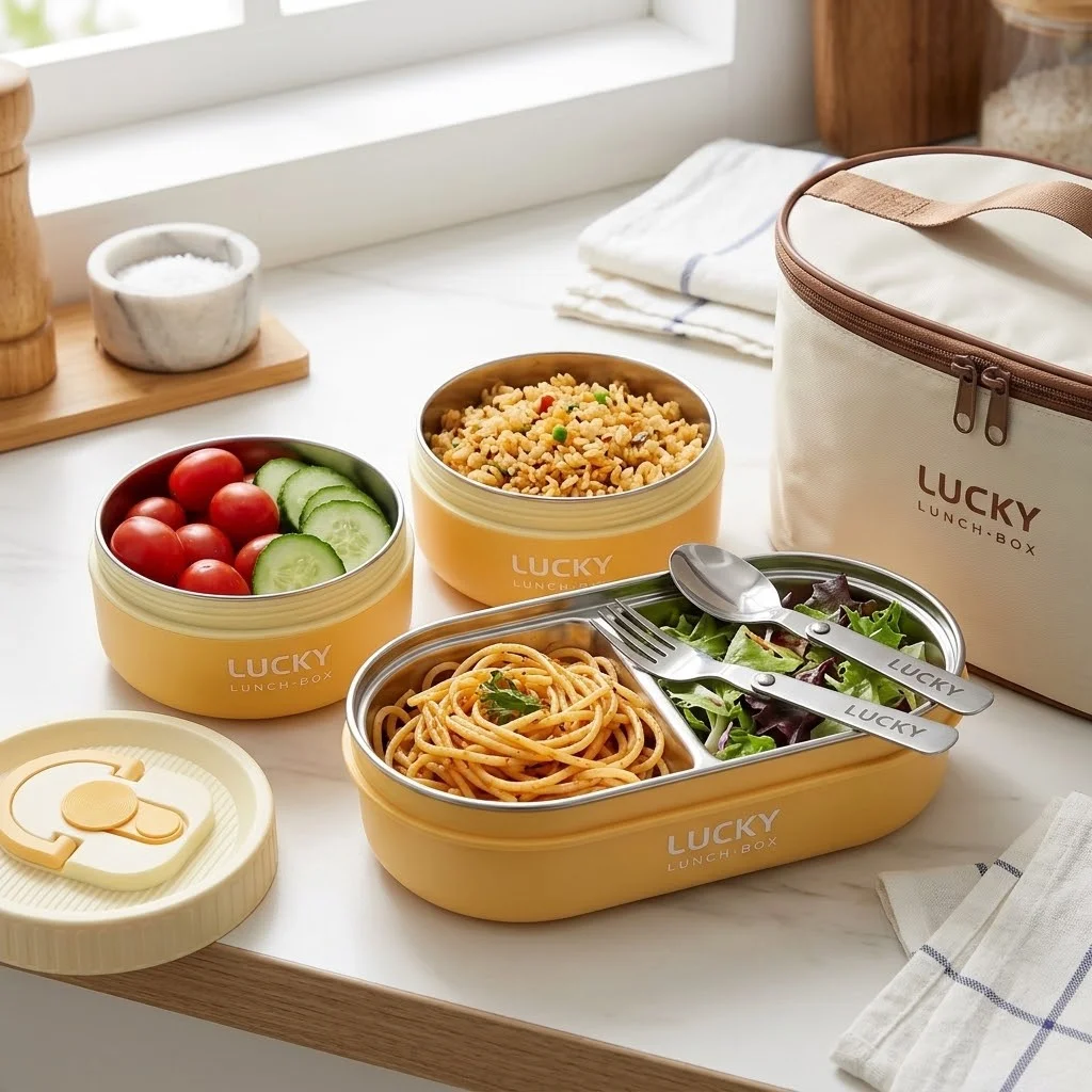 Food Storage With Dividers - Ensemble de boîtes à lunch isothermes