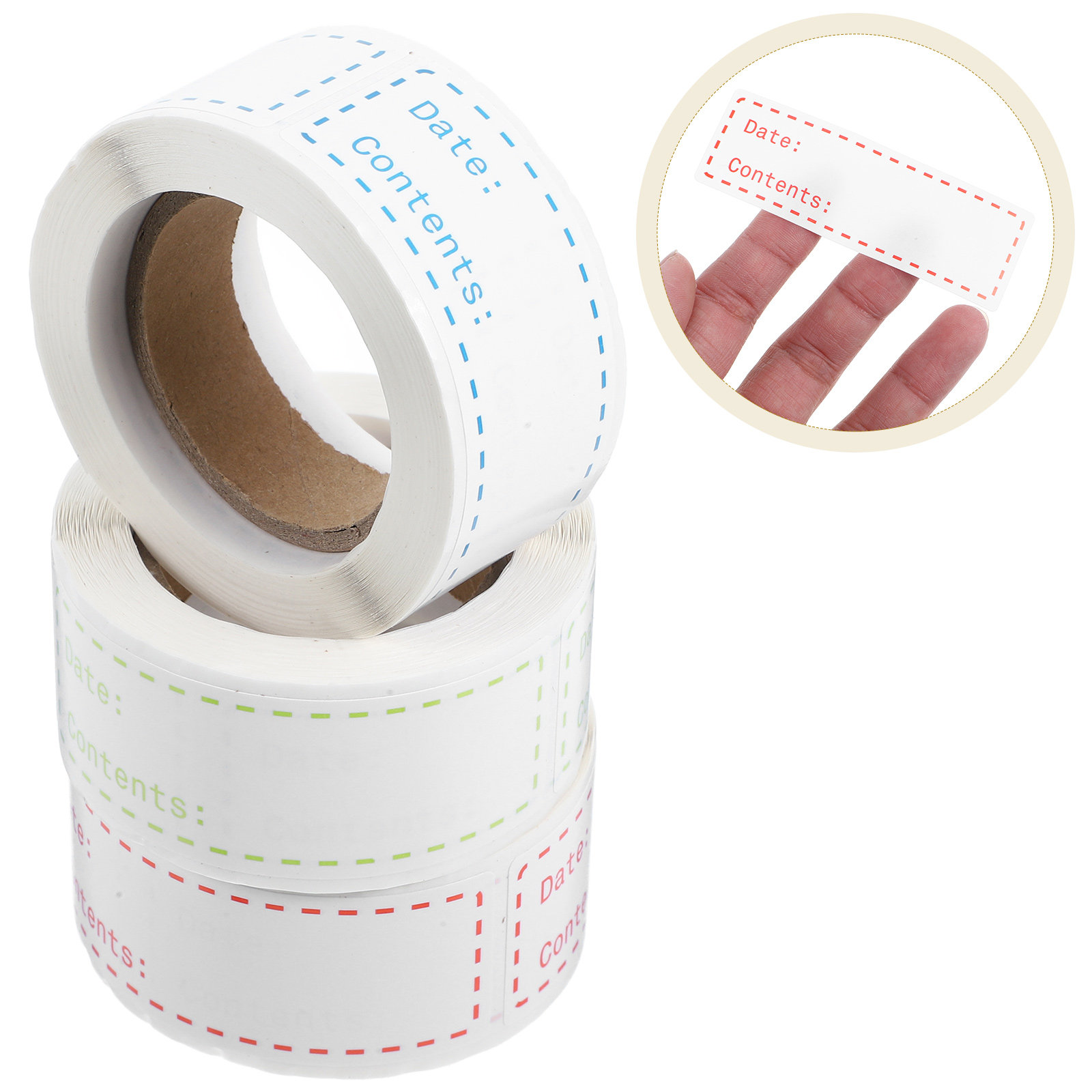 Food Storage Labels - 3 rouleaux d'étiquettes amovibles pour le