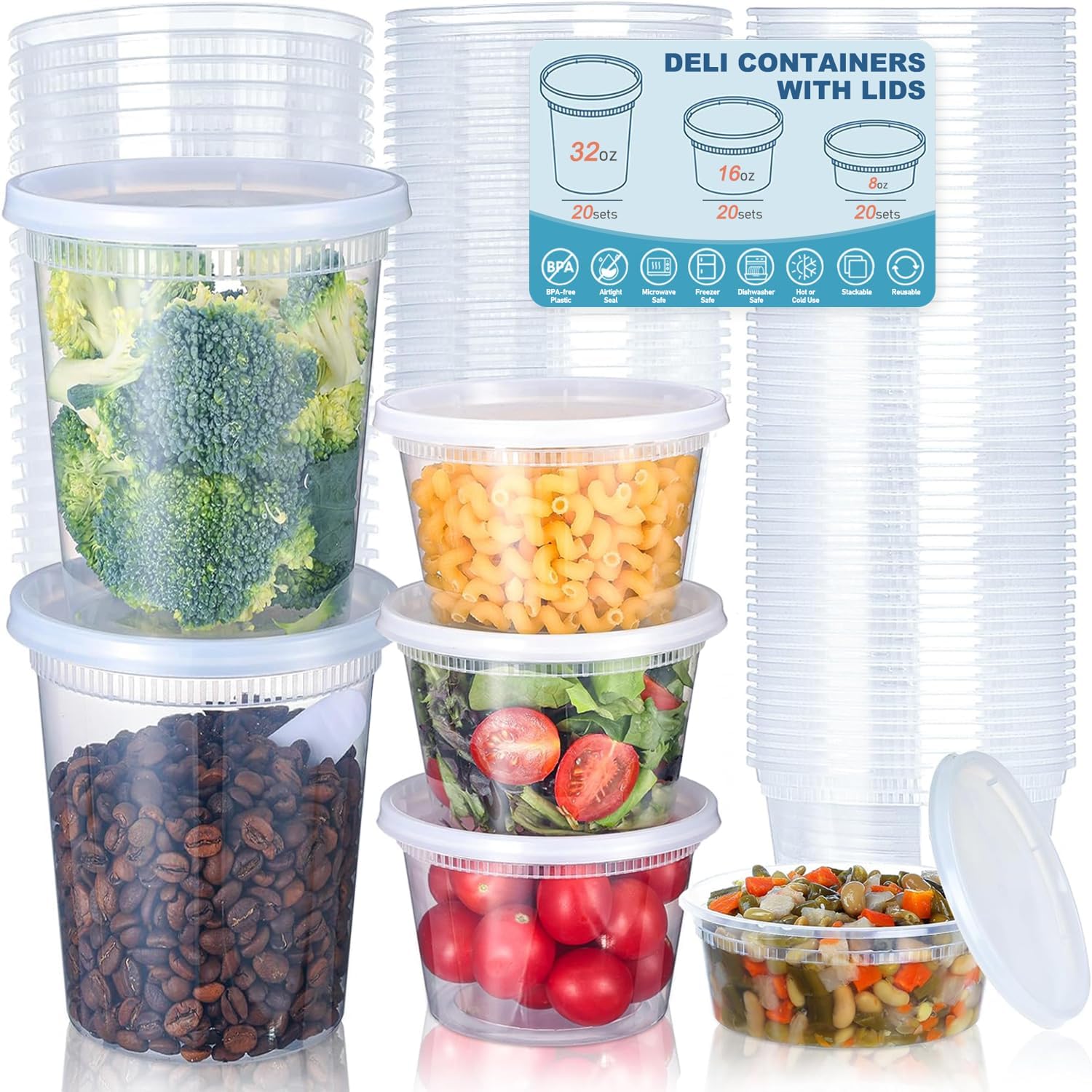 24 pièces conteneurs de stocka - Food Storage Meals avis et prix