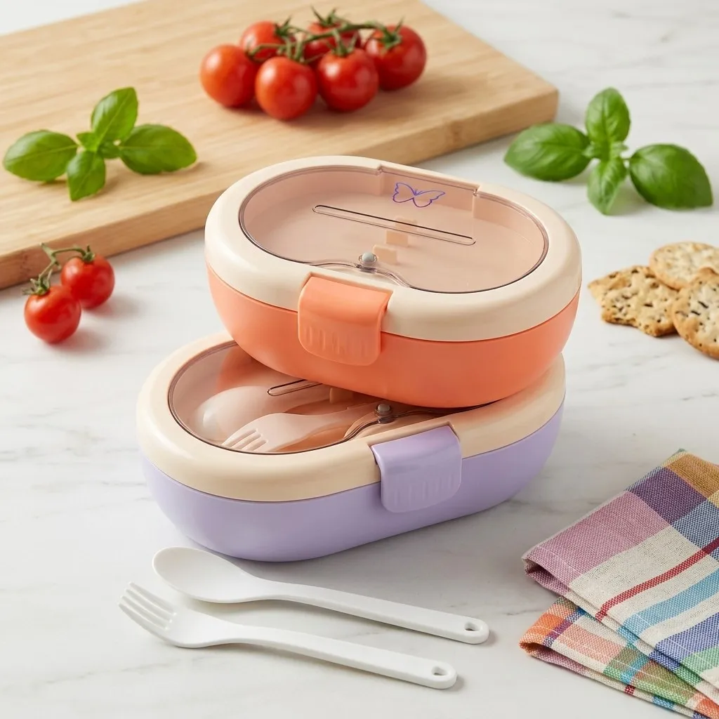 Boîte à lunch bento en plastiq - Food Storage With Dividers avis et prix